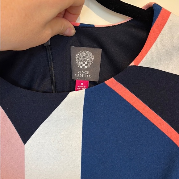 Geometric Patterned Sleeveless Dress - Picture 2 of 3